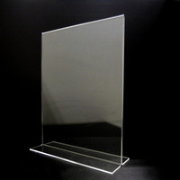 Support de panneau magnétique en acrylique, présentoir personnalisé, pour Table stable, transparent, 8.5X11, en forme de T