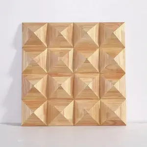 ベニヤウェーブ木製アコースティックディフューザー防音壁音楽ホームシアター生無垢材モダン装飾3Dウッドパネル