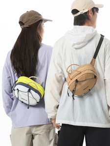 Tin Duc Trendy Cool Casual Chest Couple Style Fashionable <b>Sports</b> Nylon Barrel-shaped Portable Waist <b>Bag</b> <b>Outdoor</b> Travel - Product Image 3