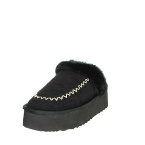 Sabot pour femme 8880 noir doublé de fausse fourrure, pantoufle pour la maison - Product Image 6
