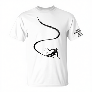 T-shirt de ski alpin pour hommes, design montagne, blanc, grande taille - Product Image 2