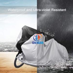 Housse de <span class=keywords><strong>protection</strong></span> contre la <span class=keywords><strong>pluie</strong></span> pour vélo, tissu 190T imperméable, <span class=keywords><strong>anti</strong></span>-poussière, <span class=keywords><strong>protection</strong></span> UV pour VTT avec trous de verrouillage, sac de rangement - Product Image 3