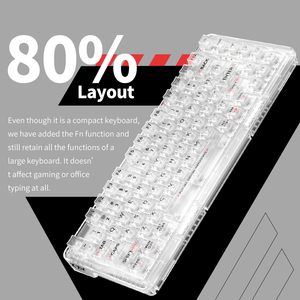 ZT82 Wired USB Type-C 75% RGB Backlit Hot Swappable Mechanical <b>Gaming</b> Keyboard 82 Keys TKL White Switch Private Mold ABS ZIFRIEN - Product Image 1