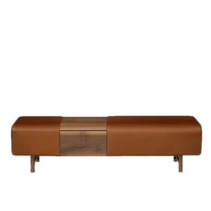 Cross-border Italian light luxury solid wood fabric bed end <b>stool</b> shopping mall shoe changing <b>stool</b> - Product Image 5