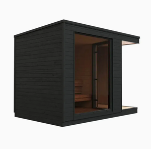 Ruang Sauna Uap Tradisional untuk 2 Orang, Kabin Sauna Kayu Luar Ruangan dengan Shower - Product Image 6