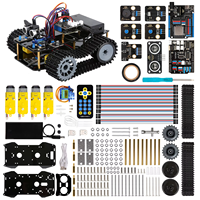 ACEBOTT Kit de Robot Tanque Educativo Hecho en China, Proyecto de Codificación Python DIY para Escuelas, Kit de Robot Inteligente con APP WIFI ESP32 para Arduino
