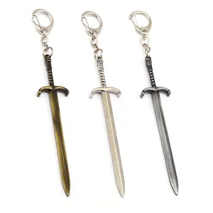 Porte-clés en métal de 12cm, personnalisé, se transforme en épée de glace, conception de défense