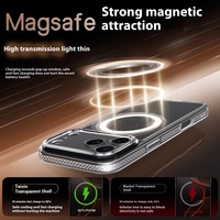 Funda Magnética Transparente 2 en 1 a Prueba de Agua y Golpes para Teléfono PC, para 17 Pro Max y Plus, Estilo Ins, con Logotipo Personalizado