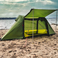 Tienda inflable en la azotea para acampar, tienda superior de coche SUV de aire rápido con diseño a prueba de lluvia, portátil y de fácil montaje