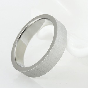 yunnique Men's <b>Titanium</b> Steel Brushed <b>Ring</b> Gold Color U Shape Wedding Band Jewelry - Product Image 3