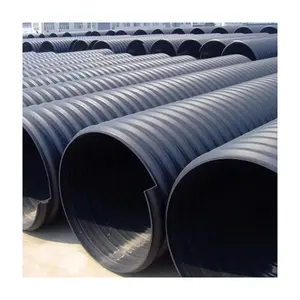 HDPE steel belt reinforced spiral corrugated pipe