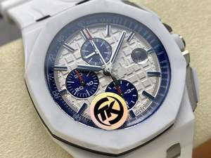 Montre mécanique automatique de haute qualité, cadran de 44 mm, mouvement ETA 3126, chronographe multifonction, boîtier en céramique blanche - Product Image 2