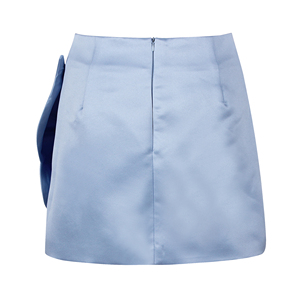Minigonna da donna con spacco in raso con decorazione a fiocco <span class=keywords><strong>Micro</strong></span> blu cielo popolare - Product Image 5