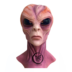 Masque facial réaliste sur mesure, fabriqué à la main en silicone, masque d'alien violet réaliste, accessoires de cosplay pour film, fête, Halloween - Product Image 1