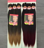 Cheveux synthétiques pré-étirés pour tresses afro, 52 pouces, 3X, boucles en vrac pour extensions de tresses, accessoires pour tresses, lot de cheveux