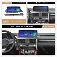 Autoradio double DIN DSP GPS avec façade pour LEXUS RX 2016-2019 LHD/RHD, écran tactile Android CarPlay noir mat, panneau de garniture ABS
