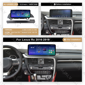 Autoradio double DIN DSP GPS avec façade pour LEXUS RX 2016-2019 LHD/RHD, écran tactile <span class=keywords><strong>Android</strong></span> CarPlay noir mat, panneau de garniture ABS - Product Image 2
