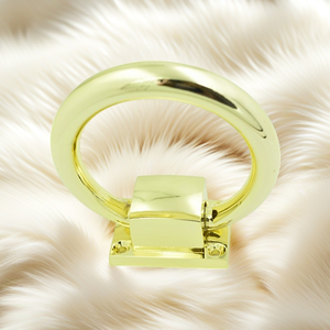 Manufacturer Heavy Duty Modern Alloy Brushed <strong>Gold</strong> Round <strong>Door</strong> Ring <strong>Knocker</strong> for Sales - Product Image 1