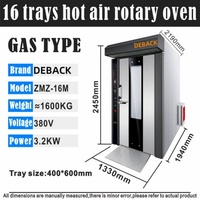 Four rotatif électrique professionnel et efficace DEBACK DK-Z16M, équipement de boulangerie de haute qualité, garantie 1 an, 2,2 kW, 220/380 V