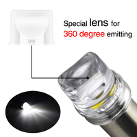 Ampoule LED BA9S T4W pour voiture, éclairage intérieur 3D T2W T3W H5W, éclairage de plaque d'immatriculation LED 3 LED 2835 SMD 12V 24V, feux de position latéraux pour voiture