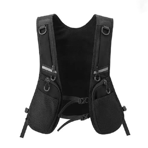 Chaleco Táctico de Nailon para Deportes al Aire Libre, Mochila con Diseño Reflectante, Bolsas de Pecho y Cintura, Estilo Hip-hop Urbano para Hombre, con Múltiples Bolsillos de Almacenamiento - Product Image 2