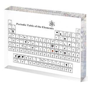 Table périodique en acrylique avec <span class=keywords><strong>éléments</strong></span> imprimés, bloc de Table périodique chimique de Lucite de bureau pour les amateurs de chimie - Product Image 3