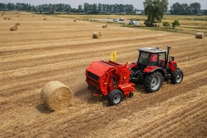 Presse à balles de foin robuste à haute efficacité, capacité 200-350 kg, ramassage 0,8 m, ligature par ficelle, puissance adaptée 20-50 CV, certifiée ISO/CE - Product Image 6