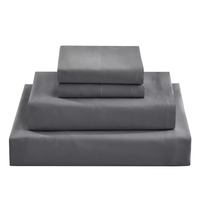 Vente en gros directe usine, très demandé : Ensemble de literie couleur personnalisée, ensemble de draps blancs unis pour hôpitaux et hôtels, en polycoton pour la maison
