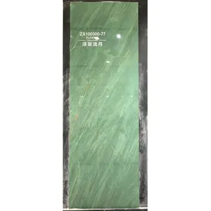 Pedra de mármore de onix verde claro, 1000x3000x9mm, tamanho grande, decoração de parede, jade, telha de cerâmica, vila, material de projeto de hotel