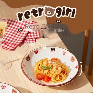 Nouvelle Assiette Creuse en Céramique Annie 2025 – Design Créatif et Adorable, Profonde, Compatible Micro-ondes, Couleurs Sous Glaçure, Vente en Gros Usine pour Usage Domestique - Product Image 4