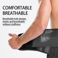 Soutien lombaire OEM noir en gros, soutien lombaire élastique respirant, ceinture de maintien pour le travail, la salle de sport, les sports