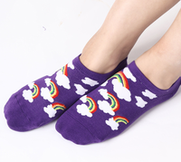 Chaussettes invisibles en coton pour femme 2026, motif artistique amusant, coupe basse, fournisseur en gros direct usine