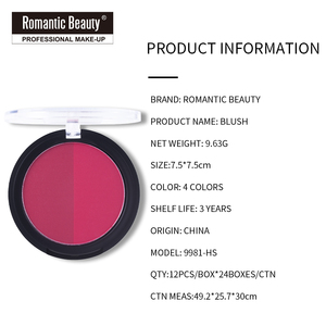 Biểu Tượng Tùy Chỉnh Mỹ Phẩm Bột Blush Pallet Sắc Tố Vegan Mặt <span class=keywords><strong>Blusher</strong></span> Nhãn Hiệu Riêng Chất Lượng Cao Trang Điểm Màu Hồng Blush - Product Image 6