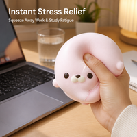 Nouveau jouet anti-stress en PU souple à récupération lente, en forme de boulette, texture réaliste effet argile, pour jeu sensoriel
