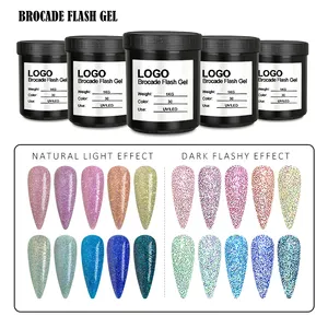 OEM/Odm Westink Vente en gros de gel flash en brocart 30 couleurs 1kg Emballage en vrac vernis à ongles brillant et réfléchissant