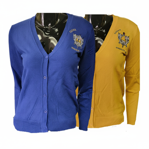 1922 cárdigan de Cachemira de punto personalizado Varsity Sorority invierno estilo Casual botón frontal bordado Crest Logo apliques - Product Image 1