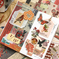 Simno rétro fait à la main Kit Vintage matériel papier PET autocollants bricolage planificateur décoratif Scrapbooking journaux