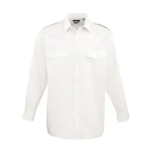 Camicia da pilota a maniche lunghe da uomo per merchandising aziendale - Product Image 4