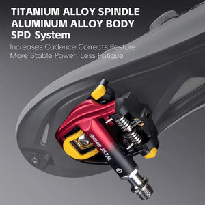 WEST BIKING Pedal <span class=keywords><strong>de</strong></span> bloqueo <span class=keywords><strong>de</strong></span> <span class=keywords><strong>bicicleta</strong></span> <span class=keywords><strong>de</strong></span> <span class=keywords><strong>eje</strong></span> <span class=keywords><strong>de</strong></span> titanio <span class=keywords><strong>de</strong></span> aleación <span class=keywords><strong>de</strong></span> aluminio Pedal <span class=keywords><strong>de</strong></span> ciclismo ajustable que ahorra trabajo para accesorios <span class=keywords><strong>de</strong></span> <span class=keywords><strong>bicicleta</strong></span> eléctrica - Product Image 6