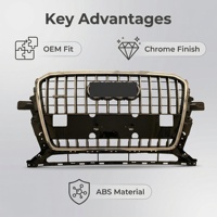 Grille de radiateur avant en plastique pour Audi Q5 8R 2013-2017 OEM 8R0853651 Nouvelle pièce de rechange