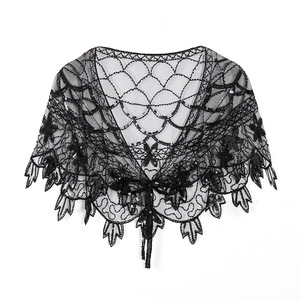 Personalizado de lujo <span class=keywords><strong>Bolero</strong></span> 1920s traje de <span class=keywords><strong>fiesta</strong></span> Vintage moda mujer lentejuelas boda capa de gran tamaño nupcial capa chales para mujer - Product Image 5