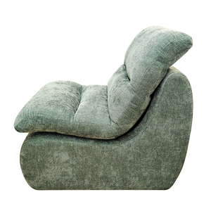 Modern Cheap Modular Single Lazy <b>Sofa</b> Square Villa Vacuum Compressed Green Velvet Fabric <b>Floor</b> Recliner <b>Sofa</b> Chair - Product Image 5