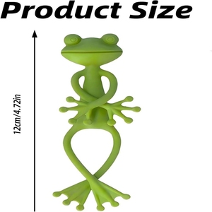 Soporte para Plantas de Aluminio y Silicona con Forma de Rana Verde, Ecológico, Ligero, Duradero y Estable para Macetas Pequeñas - Product Image 3