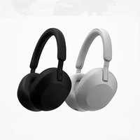 Headphone nirkabel, headphone nirkabel, Headset latensi rendah dengan mikrofon untuk panggilan telepon untuk perjalanan rumah kantor
