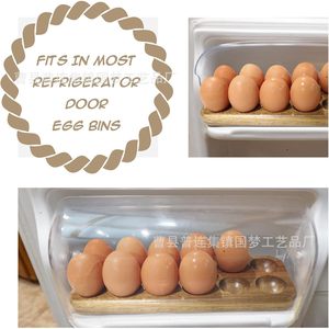 Independent Brands Wooden Egg Tray 6 Holes Freshness Preservation <b>Kitchen</b> Storage For Eggs And Duck Eggs - Product Image 3