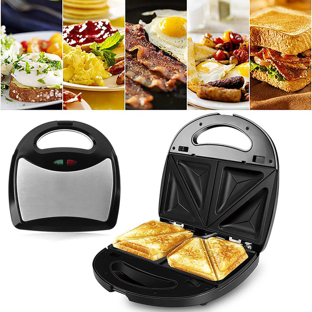3 in 1 Electric Sandwich With Detachable Non-Stick and Grill Plate High Quality Automatic Press Breakfast Waffle Panini Maker