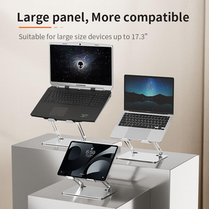 Ergonomischer Hochwertiger Laptop-Ständer mit Verstellbarer Höhe Tragbarer Aufsteller für Laptops bis zu 17 Zoll Kohlenstoffstahl Smarto Marke - Product Image 5