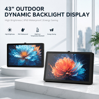 Écran d'affichage dynamique rétroéclairé de 43 pouces pour l'extérieur, haute luminosité, étanche, anti-poussière, écran HD, affichage publicitaire Android WiFi