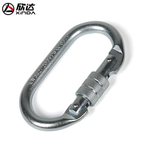 Xinda Carabiner O-ring <b>Lock</b> Steel Climbing Hook Safety Buckle <b>Threaded</b> Main <b>Lock</b> Outdoor Equipment - Product Image 5