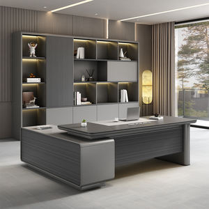 オフィス家具モダンL字型ウッドデスクコンバーチブルエグゼクティブテーブルボス用カスタム高品質高級オフィス家具 - Product Image 4